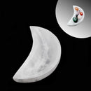 Selenite Crystal Crescent Moon Dish Charging Energy Bowl Approx 3x5" Inches