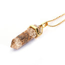 picture jasper pendulum pendant healing point chain