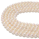 White Fresh Water Akoya Pearl Baroque Shape Beads Size 7x8mm 15.5'' Strand