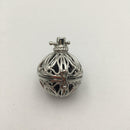 silver metal oil diffuser pendant round