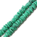 Green Magnesite Turquoise Graduated Slice Discs Beads 10-20mm 15.5" Strand