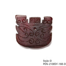 Brown Jade Hand Carved Pendant Eight Styles Sold Per Piece