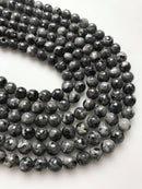 larvikite labradorite faceted round beads