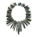 Natural Kyanite Graduated Rough Stick Points Beads 8-12x18-60mm 15.5" Strand