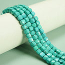 Blue Green Turquoise Faceted Cube Beads Size 7mm 15.5'' Strand