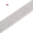Natural Clear Quartz Faceted Rondelle Beads 2x3mm 3x6mm 4x6mm 6x8mm 15.5''Strand
