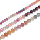 Multi Color Rainbow Fluorite Smooth Round Beads Size 6mm 8mm 10mm 15.5 Strand