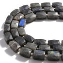 labradorite faceted rectangle cylinder drum barrel beads