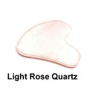 Rose Quartz/Clear Quartz Gua Sha Massage Crystal Stone Tool Approx 60x80mm