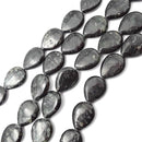 arfvedsonite smooth flat teardrop beads