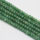 large hole green aventurine smooth rondelle beads