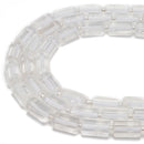 Clear Quartz Faceted Cylinder Beads Size 10x16mm 15.5'' Strand