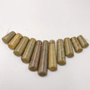 autumn jasper graduated faceted Sticks Points beads set
