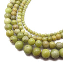 Tumbled Peridot Smooth Round Beads 4mm 6mm 8mm 10mm 15.5" Strand