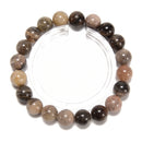 Natural Black Moonstone Smooth Round Beaded Bracelet Size 8mm 10mm 7.5'' Length