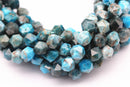 apatite faceted star cut beads