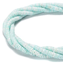 Aqua Color Shell Heishi Disc Beads Size 2x6mm 15.5'' Strand