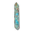 Turquoise Blue Impression Jasper Double Terminated Point Size 15x100mm Sold by Piece