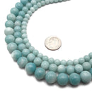 High Grade Green Peruvian Amazonite Smooth Round Beads 6mm 8mm 10mm 15.5"Strand