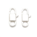 925 Sterling Silver Double Circle Clasp Size 7x15mm 3 pcs per Bag