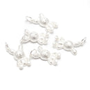 925 Sterling Silver Rabbit Charm Pendant Size 11x25mm 2Pcs Per Bag