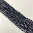 natural sapphire faceted rondelle beads 