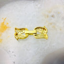 light gold plated copper with micro pave clear zircon clasp