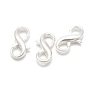 925 Sterling Silver Infinity Clasp Size 7.5x14mm 3 Pcs Per Bag
