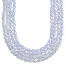 blue lace agate faceted oval beads