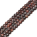 Red Tiger's Eye Faceted Flat Coin Beads 6mm 15.5" Strand