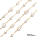 6-8mm Pebble Nugget Beads Multi Gemstone Chain Sold One Meter per Bag