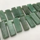 green aventurine graduated slice Sticks Points beads 