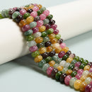 Multi Color Tourmaline Color Dyed Jade Smooth Rondelle Beads 5x8mm 15.5'' Strand