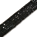 Natural Black Tourmaline Faceted Cube Beads Size 2mm 15.5'' Strand