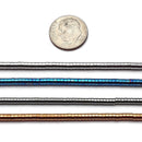 Gray/Blue/Silver/Copper Hematite Smooth Heishi Rondelle Discs Beads 1x2mm 15.5" Strand