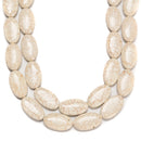 White Turquoise Oval Shape Beads Size 18x30mm 15.5'' Strand