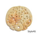 Multi-Brown Jade Hand Carved Pendant Size 60-65mm Eight Styles Sold by Piece