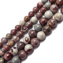 chohua coffee bean jasper smooth round beads