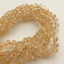 natural citrine faceted rondelle beads