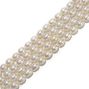 Natural Grade A Fresh Water Pearl Rice Shape Beads 6x8mm 7x8mm 14.5'' Strand