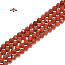 Natural Red Jasper Faceted Start Cut Beads Size 8mm 15.5'' Strand