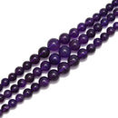 High Quality Amethyst Graduated Smooth Round Beads Size 5mm-11mm 15.5 '' Strand