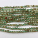 natural green garnet smooth irregular round beads