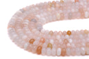 pink aventurine smooth rondelle beads