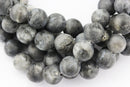 large hole larvikite labradorite matte round beads