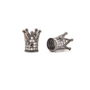 Clear Cubic Zirconia Micro Pave King Crown Charm Beads Size 8x12mm 5PCS/Bag