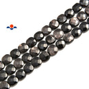 hypersthene faceted square beads