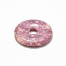 lepidolite donut circle pendant