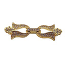 tulip clasp gold plated copper with micro pave clear zircon