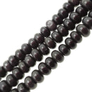 black magnesite turquoise smooth rondelle